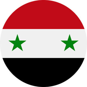 Syria Flag Vector Round Flat Icon - Illustration